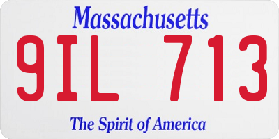 MA license plate 9IL713