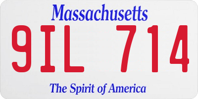 MA license plate 9IL714