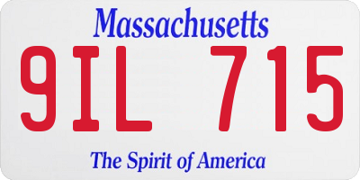 MA license plate 9IL715