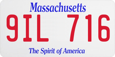 MA license plate 9IL716