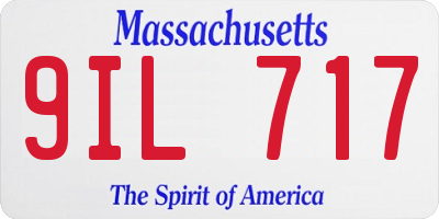 MA license plate 9IL717