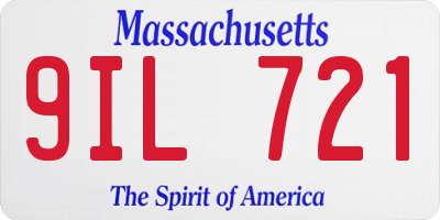 MA license plate 9IL721