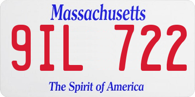 MA license plate 9IL722