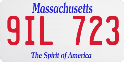MA license plate 9IL723