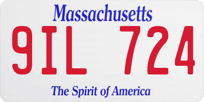 MA license plate 9IL724