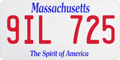 MA license plate 9IL725