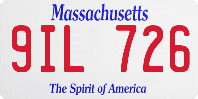 MA license plate 9IL726