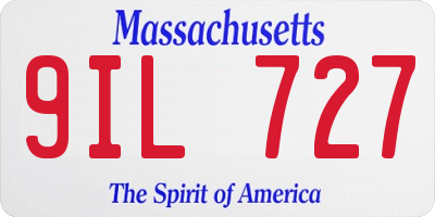 MA license plate 9IL727