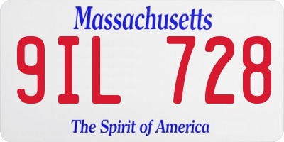 MA license plate 9IL728