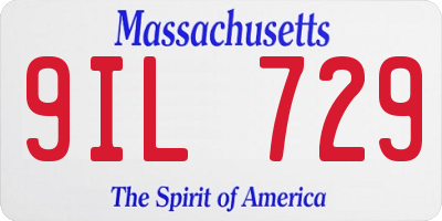 MA license plate 9IL729