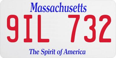 MA license plate 9IL732