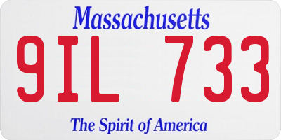 MA license plate 9IL733