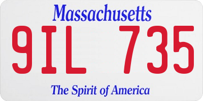 MA license plate 9IL735