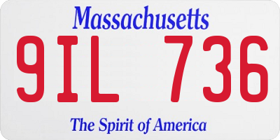 MA license plate 9IL736