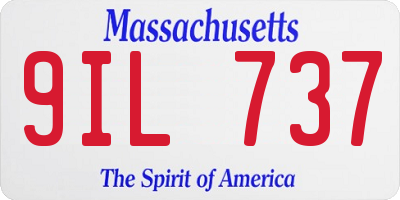 MA license plate 9IL737
