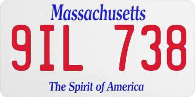 MA license plate 9IL738