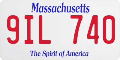 MA license plate 9IL740