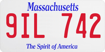 MA license plate 9IL742