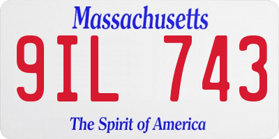 MA license plate 9IL743