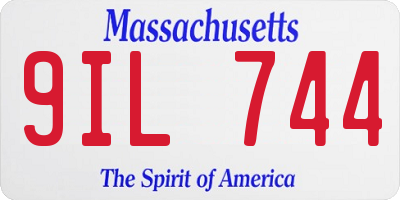 MA license plate 9IL744