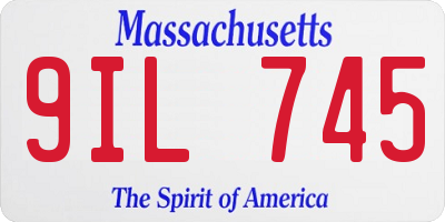 MA license plate 9IL745