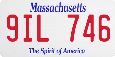 MA license plate 9IL746