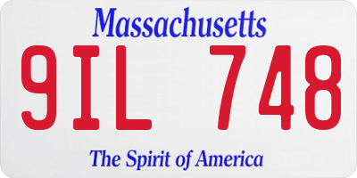 MA license plate 9IL748
