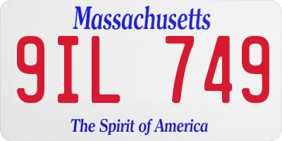 MA license plate 9IL749