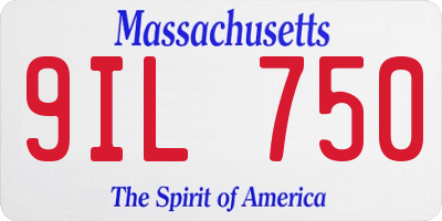MA license plate 9IL750