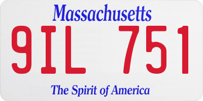 MA license plate 9IL751
