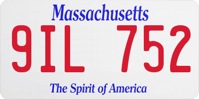 MA license plate 9IL752