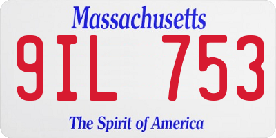 MA license plate 9IL753
