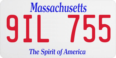 MA license plate 9IL755