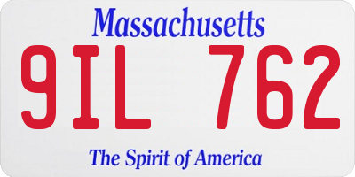 MA license plate 9IL762