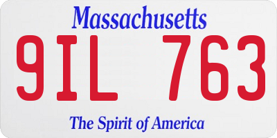MA license plate 9IL763