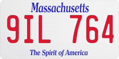 MA license plate 9IL764