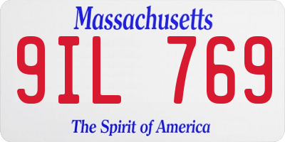 MA license plate 9IL769
