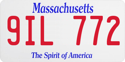 MA license plate 9IL772