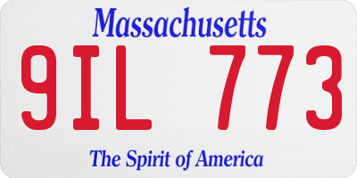 MA license plate 9IL773