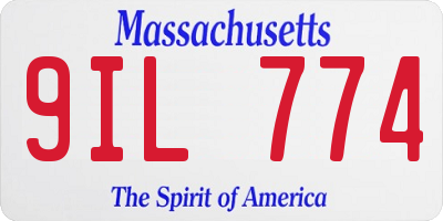 MA license plate 9IL774