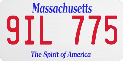 MA license plate 9IL775
