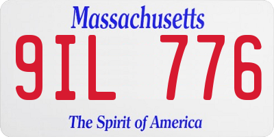 MA license plate 9IL776