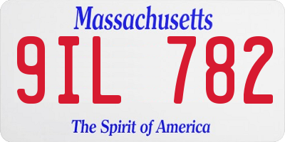 MA license plate 9IL782