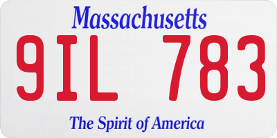 MA license plate 9IL783