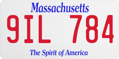 MA license plate 9IL784