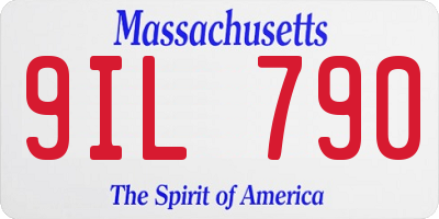 MA license plate 9IL790