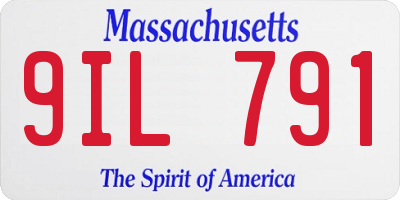 MA license plate 9IL791