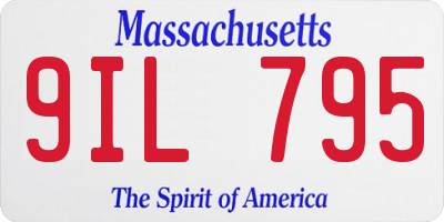 MA license plate 9IL795