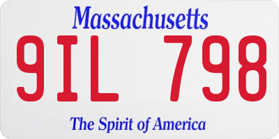 MA license plate 9IL798