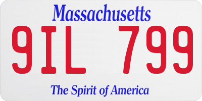 MA license plate 9IL799